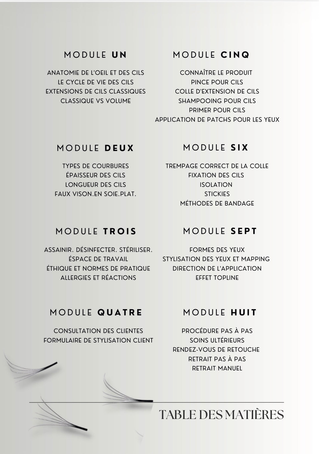 Ebook : Formation Extensions de Cils Classique (Cil à Cil)